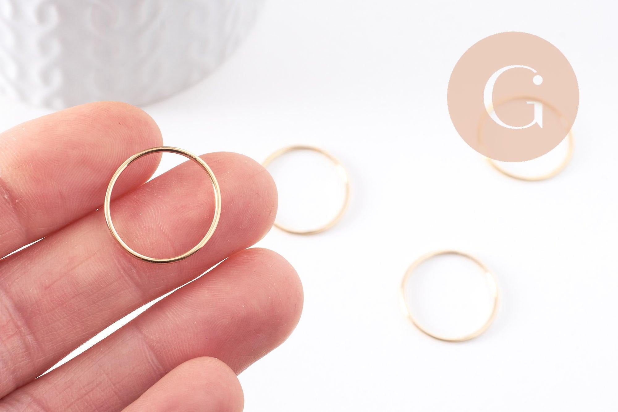 Gingerlily Apprêts bague alliance fine gold-filled taille 7