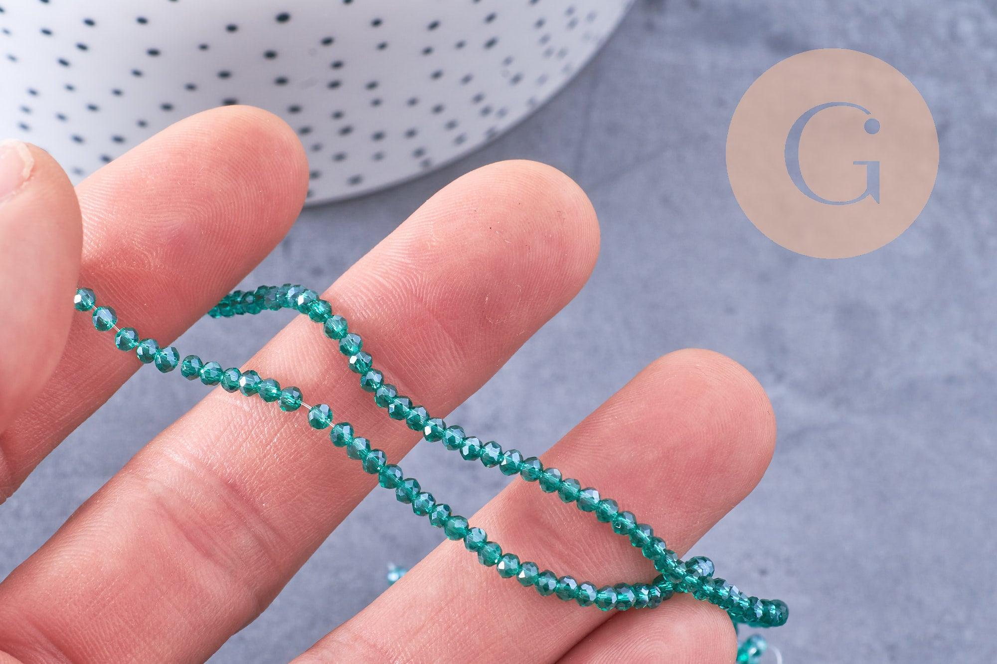 Gingerlily Perles abacus G10952 cristal vert 2,7mm fil