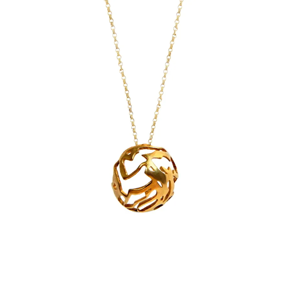 Kajika Sora collier vermeil demi-sphère