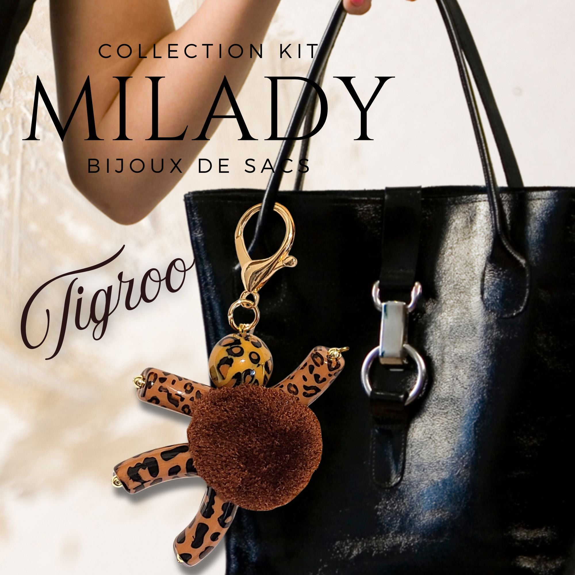 ARTSHOP Bijoux de Sacs 6-Milady Tigroo kit bijou de sac à monter