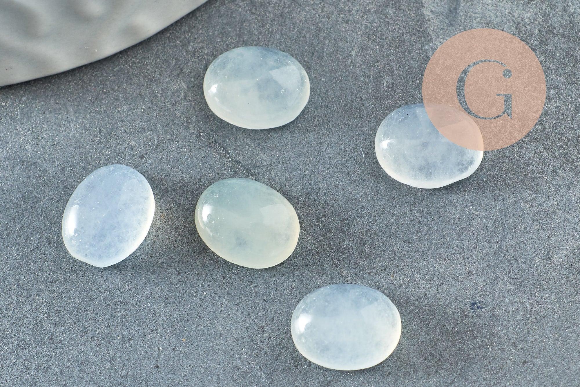 Gingerlily G9512 cabochon ovale jade blanc 10x8mm x1
