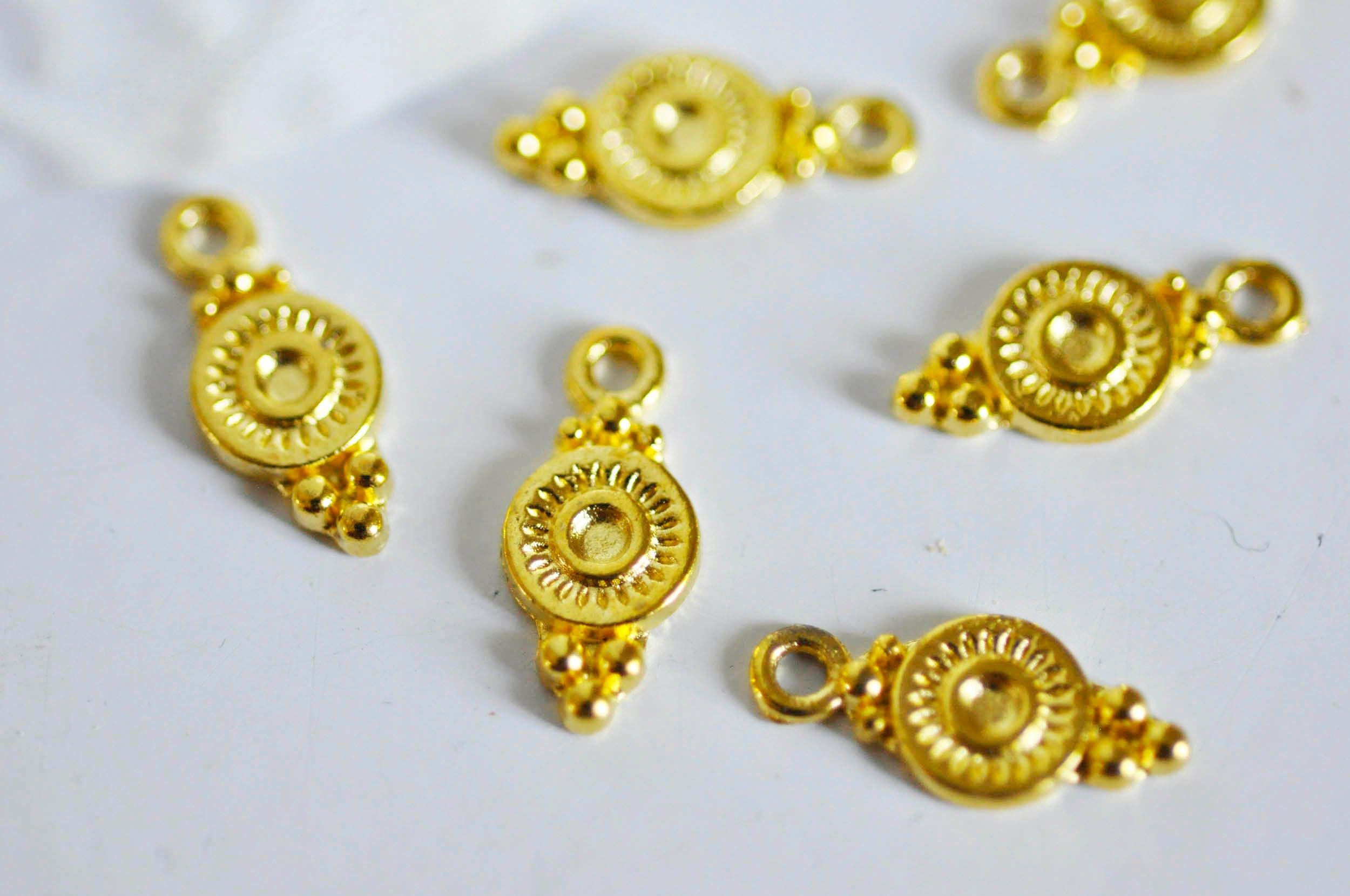 Gingerlily Connecteurs ronds laiton doré 16mm x10 G642