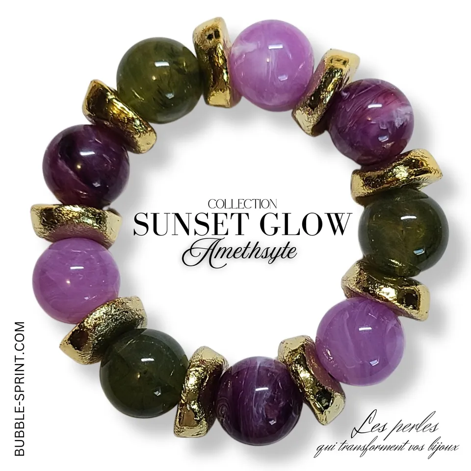 ARTSHOP Sunset Glow Améthyste kit bracelet 20mm