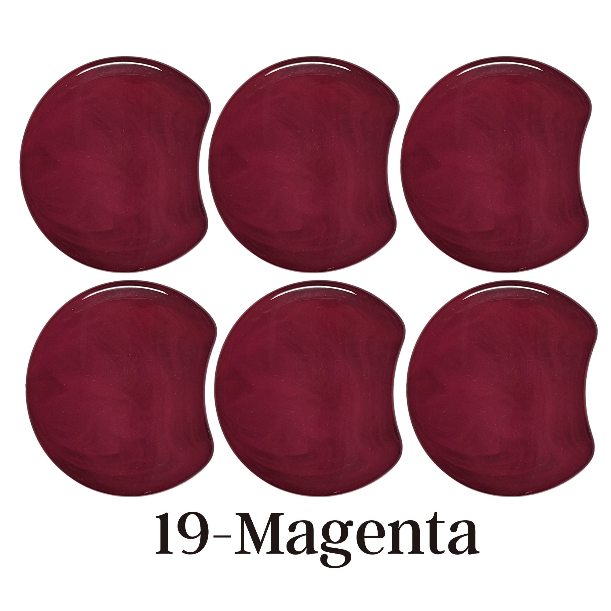 ARTSHOP Palets LUNE MOON 19 perle résine magenta marbré x1
