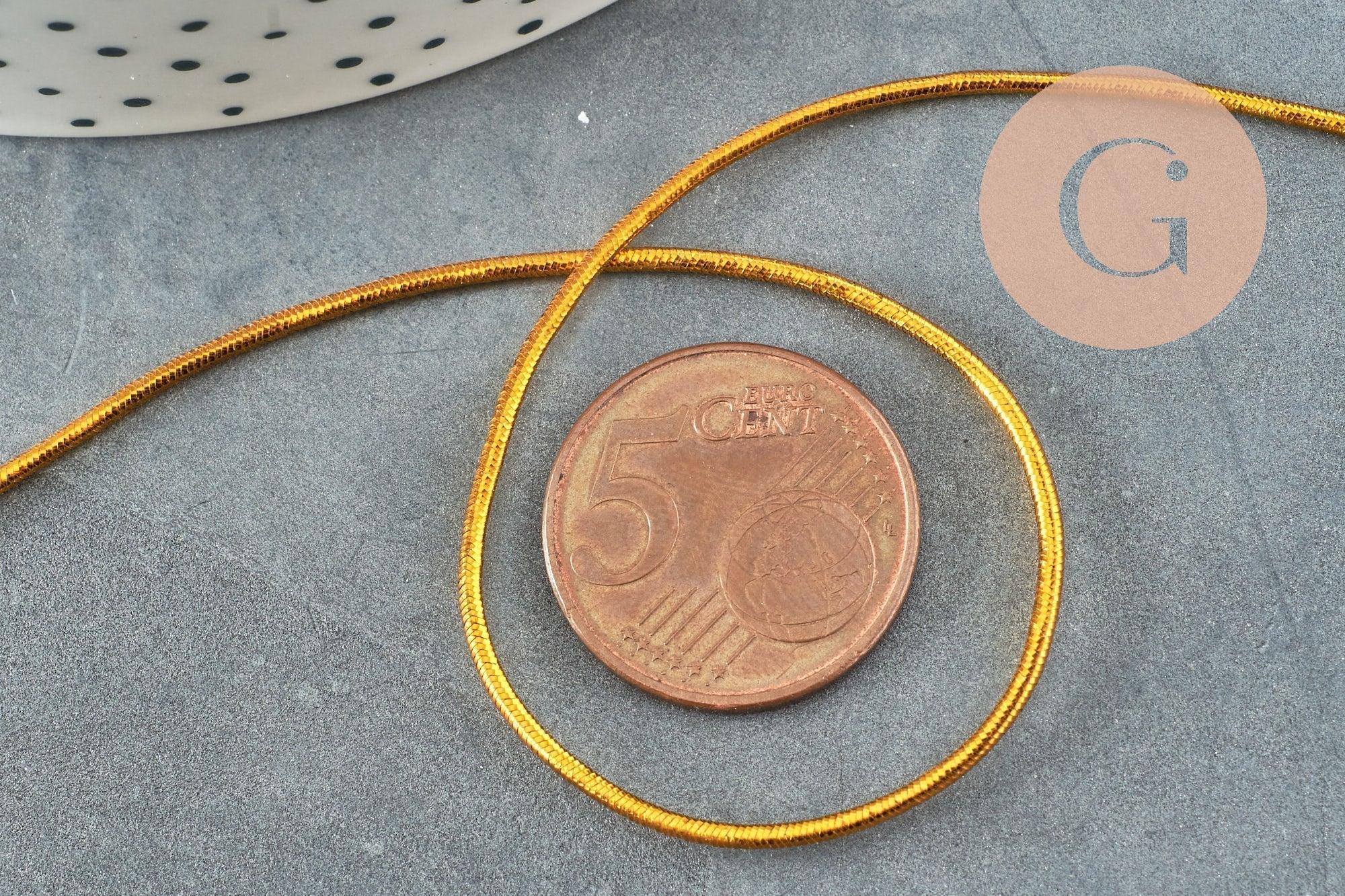 Gingerlily Cordons élastique G1478 nylon doré 1mm x1m