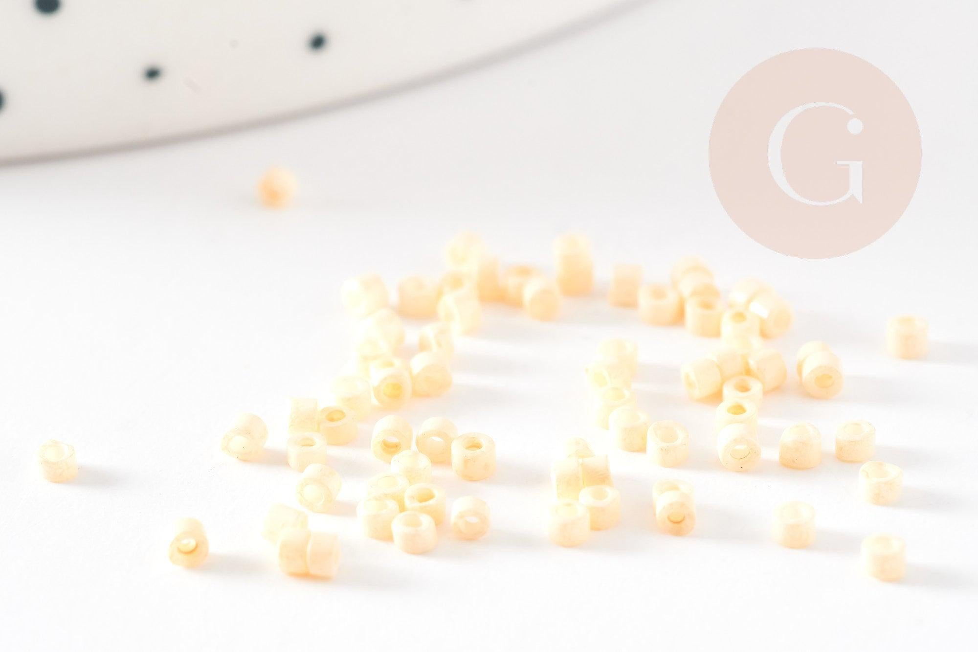 Gingerlily G9160 perles tube jaune clair 1,5-2mm sachet 8g