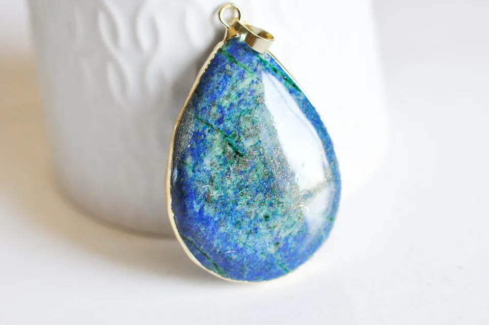 Gingerlily Pendentifs bijoux DIY pendentif goutte G0108 lapis 48-57mm