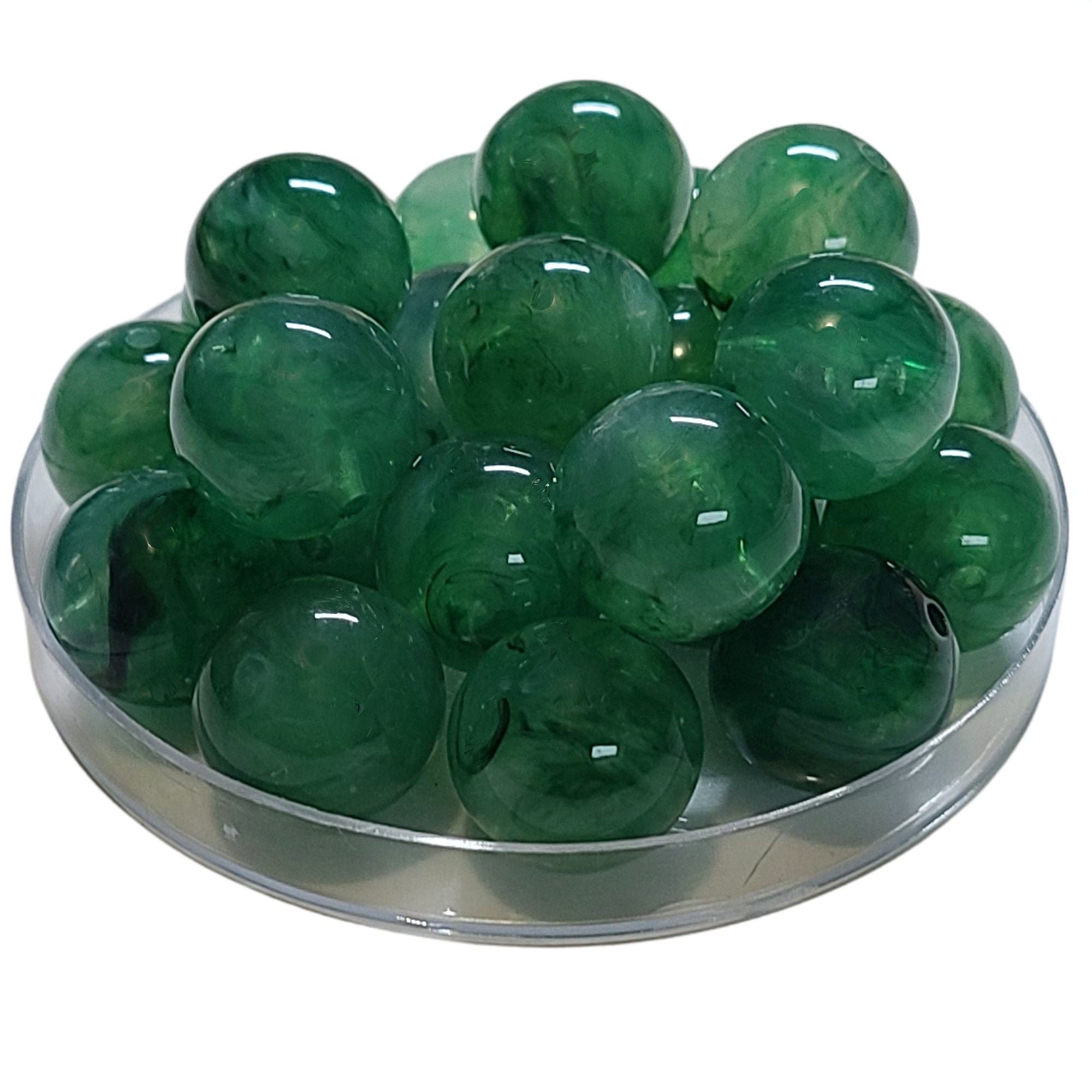 ARTSHOP Boules 20MM 374 Vert Gazon marbré x1 acrylique