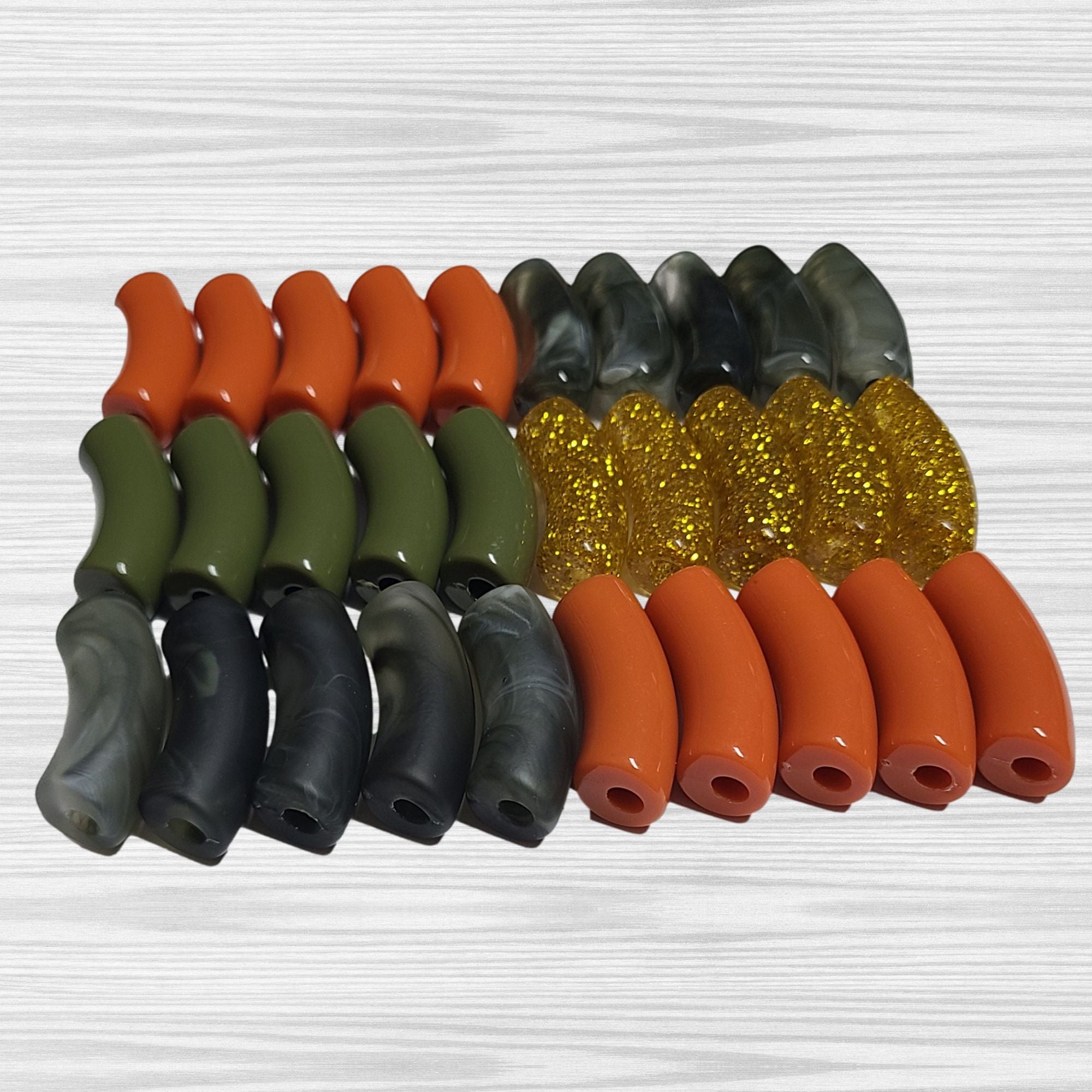 ARTSHOP Camaieu 82 Lot mixte tubes incurvés Vert 12mm x30