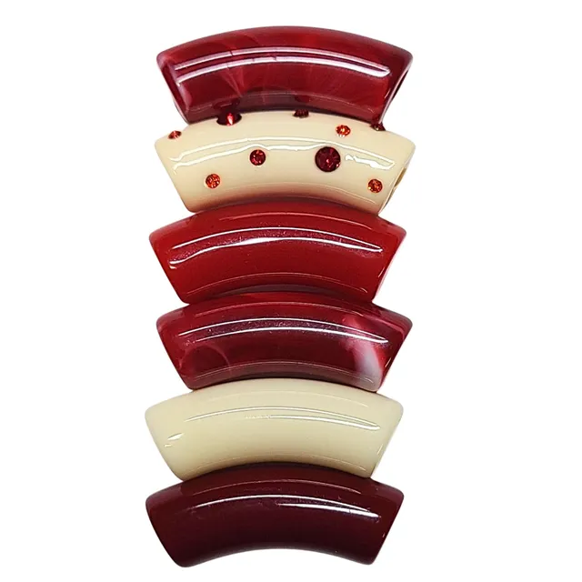 Artshop Camaieu 224 lot 6 tubes incurvés rouges 12mm