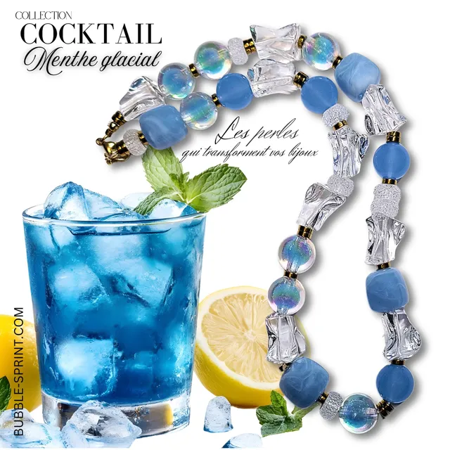 ARTSHOP Cocktail collier menthe glacial kit 52 cm