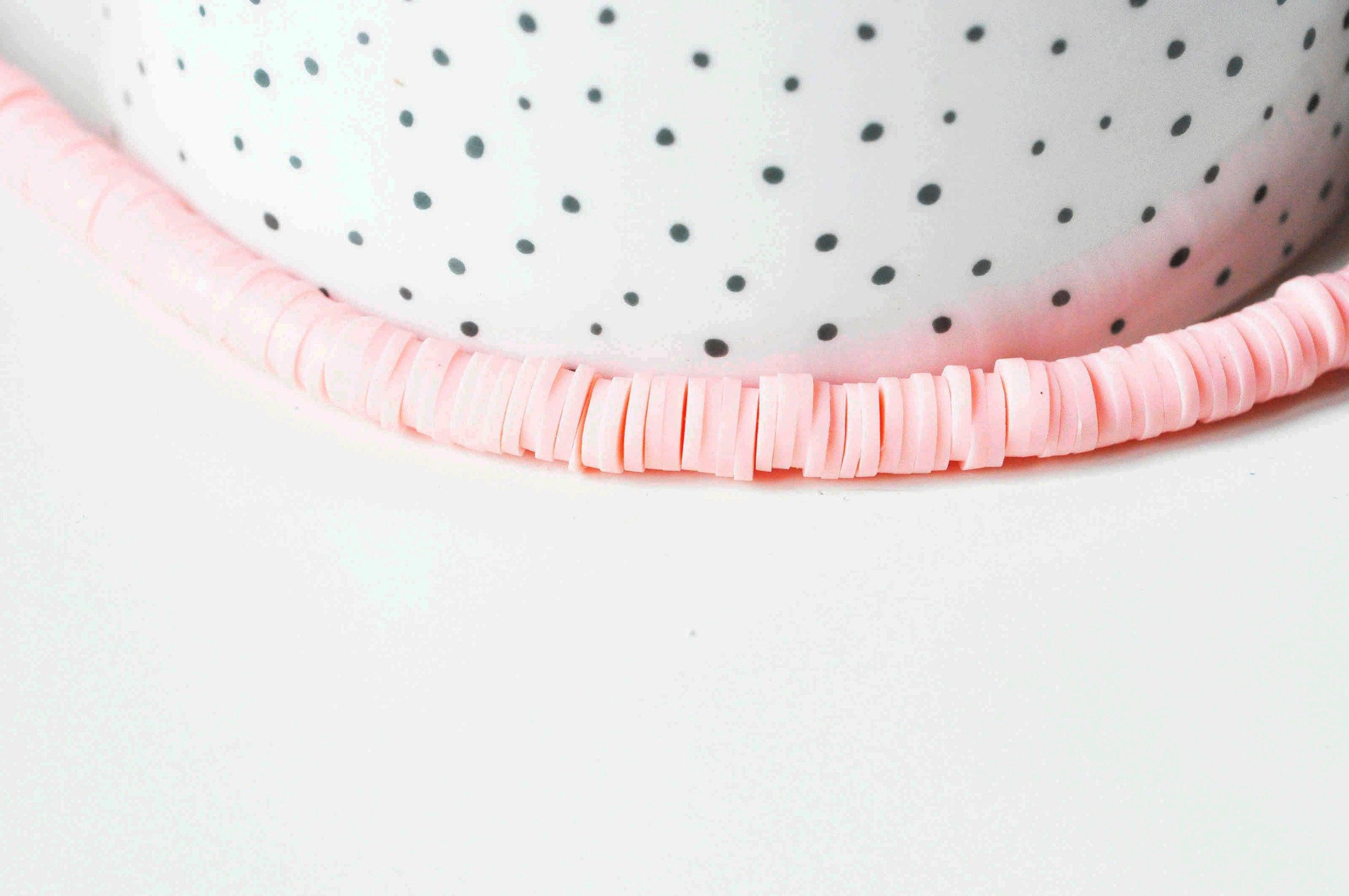 Gingerlily Perles DIY G4422 perle heishi polymère rose clair 6mm