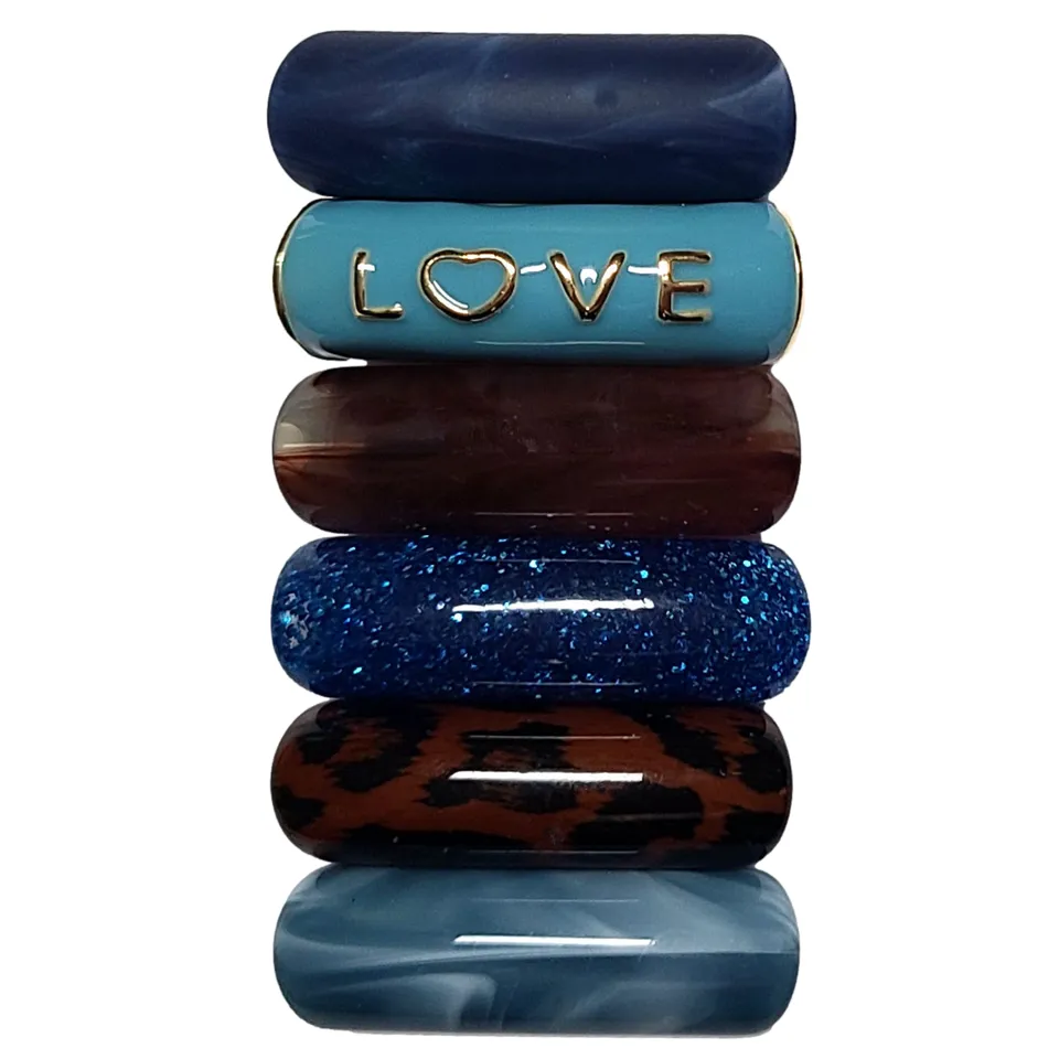 ARTSHOP Camaieux lot 6 tubes incurvés LOVE 12 mm