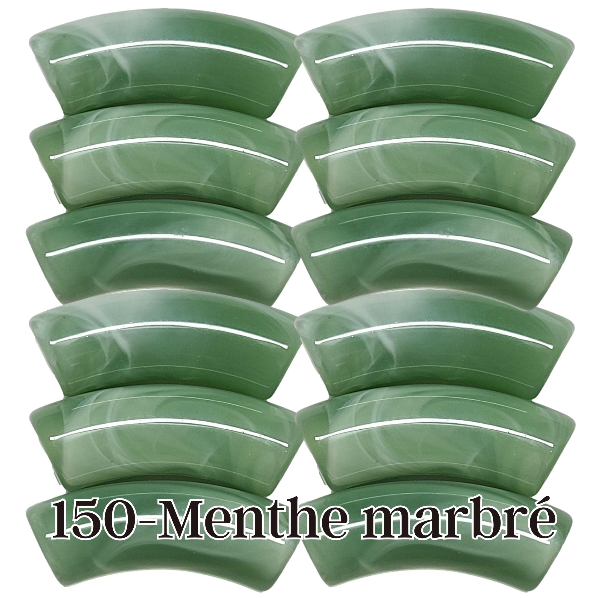 ARTSHOP Tubes 8MM tube incurvé menthe marbré 8mm x6 acrylique