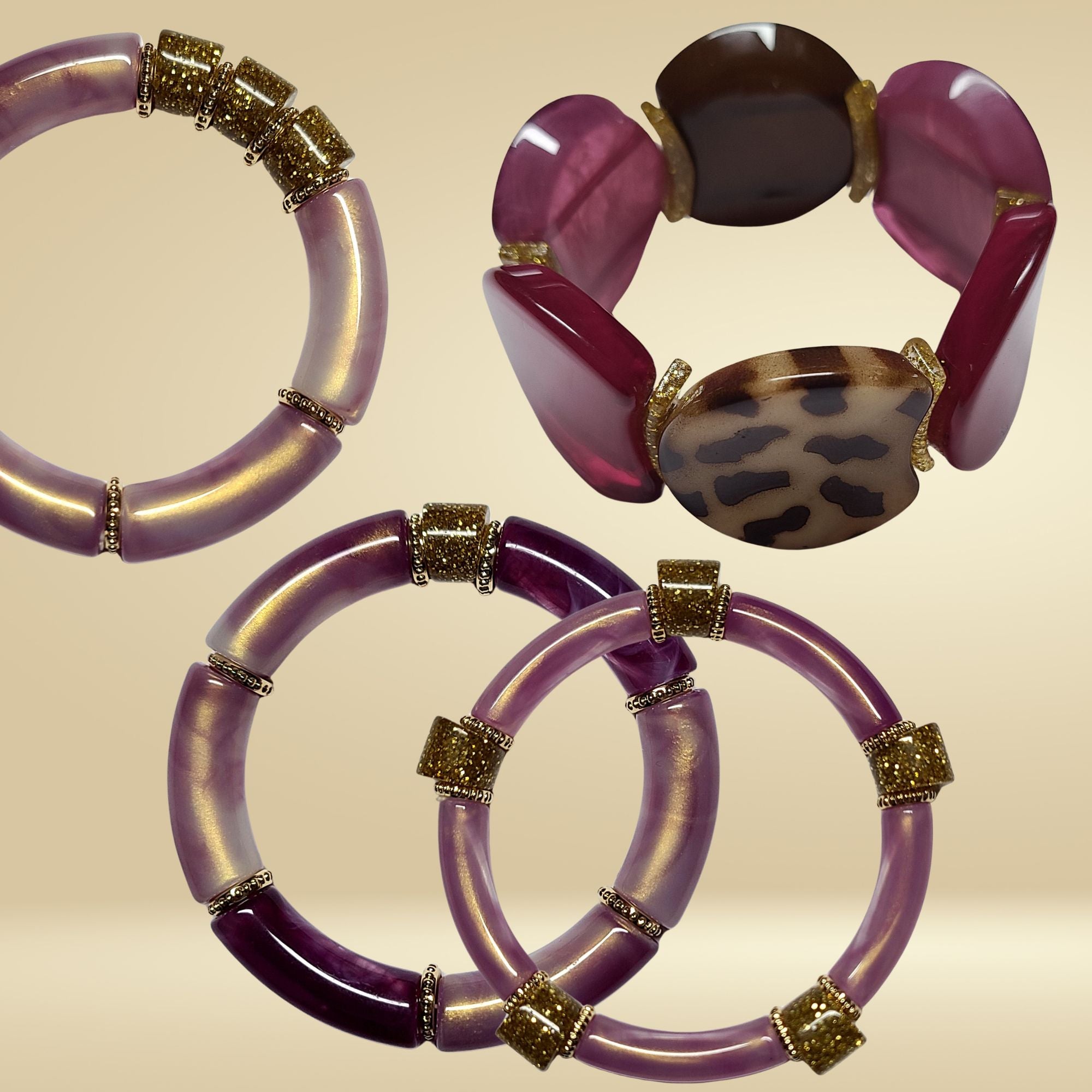 ARTSHOP Tubes 8MM 338 tube raisin satin incurvé x6