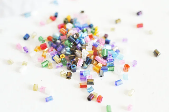 Gingerlily Perles DIY G5373 rocaille tube multicolore 2-3mm 10g
