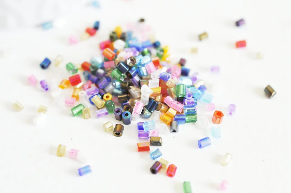Gingerlily Perles DIY G5373 rocaille tube multicolore 2-3mm 10g