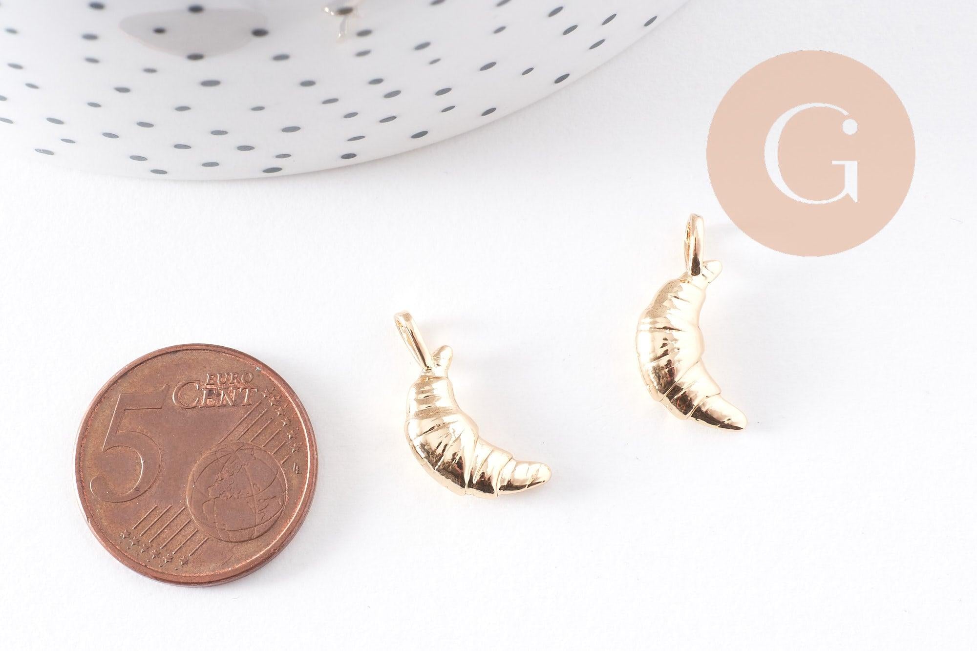 Gingerlily Pendentif croissant G10219 breloque dorée 18K