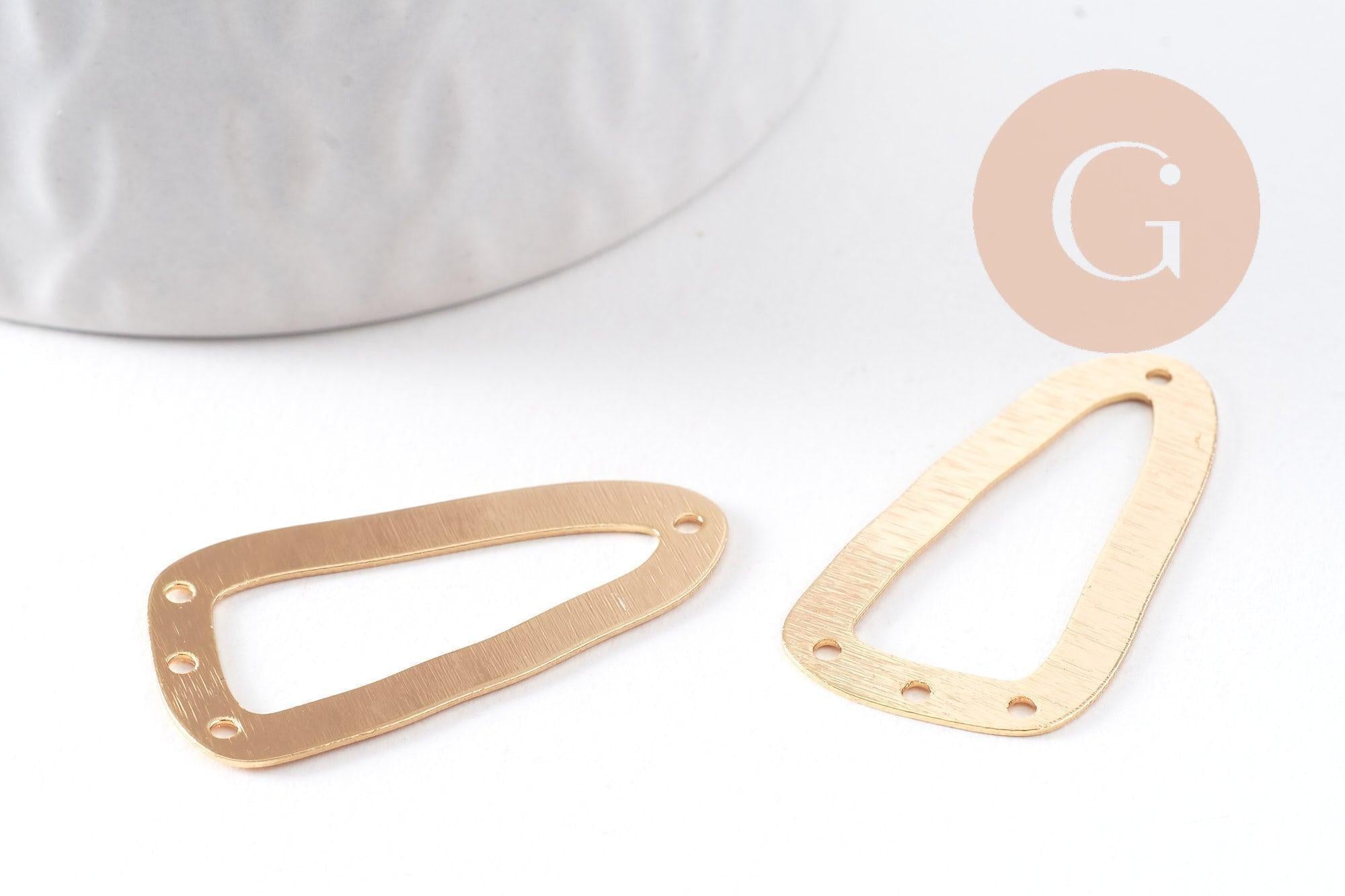 Gingerlily Apprêts connecteur triangle G10384 laiton doré 33mm x2