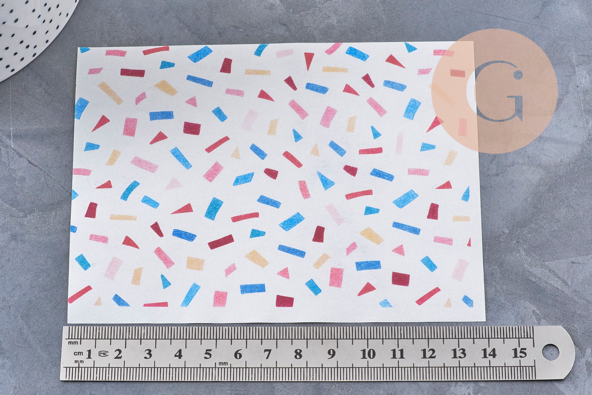Gingerlily Pâte polymère G11015 feuille transfert confetti 14x10cm