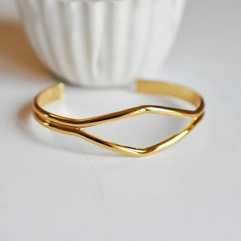 Gingerlily Accessoires Bracelet jonc G10174 plaqué or 16K 64mm