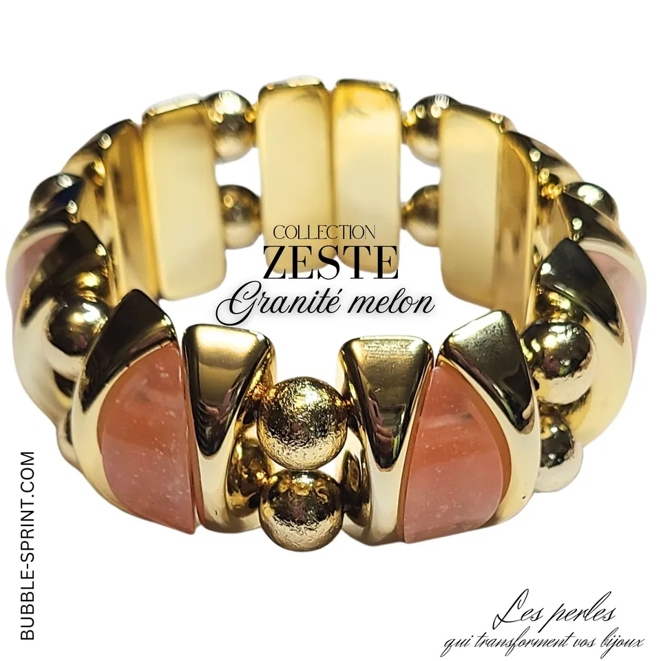 ARTSHOP Zeste Kit Bracelet Melon granité marbré sans aiguille