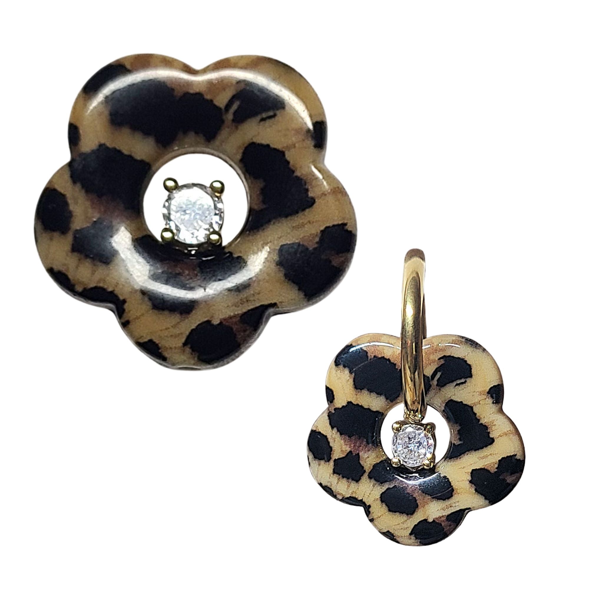 ARTSHOP Strass cœur fleur Capucine doré zircon 8 mm x10