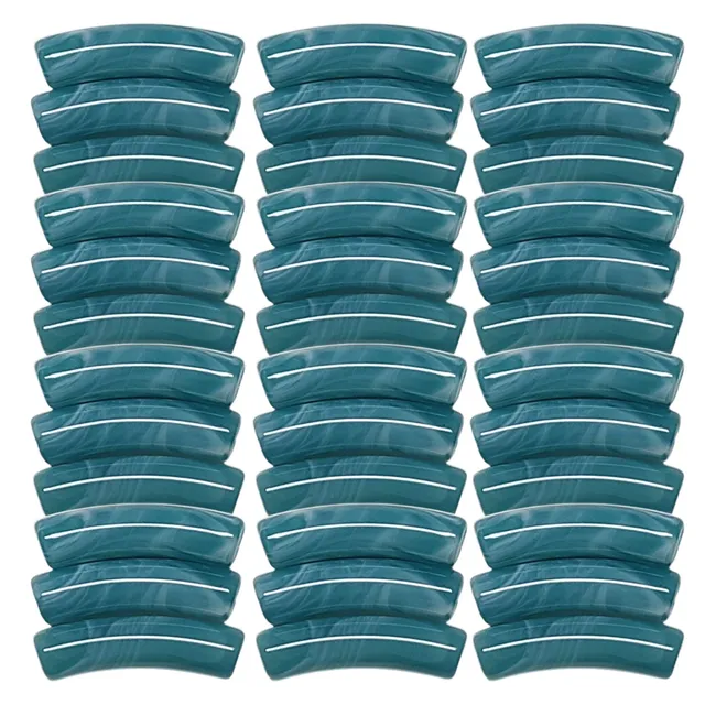 ARTSHOP TINY Tubes 25 perle teal marbré x10