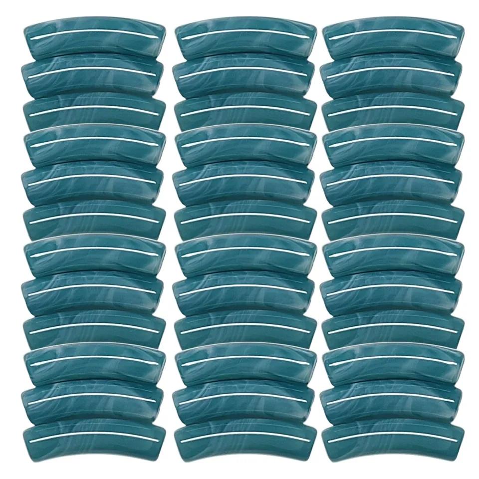 ARTSHOP TINY Tubes 25 perle teal marbré x10