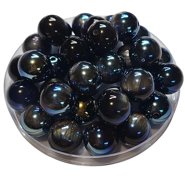 ARTSHOP 298 Boules acryliques 16MM Oeil de chat Anthracite x1