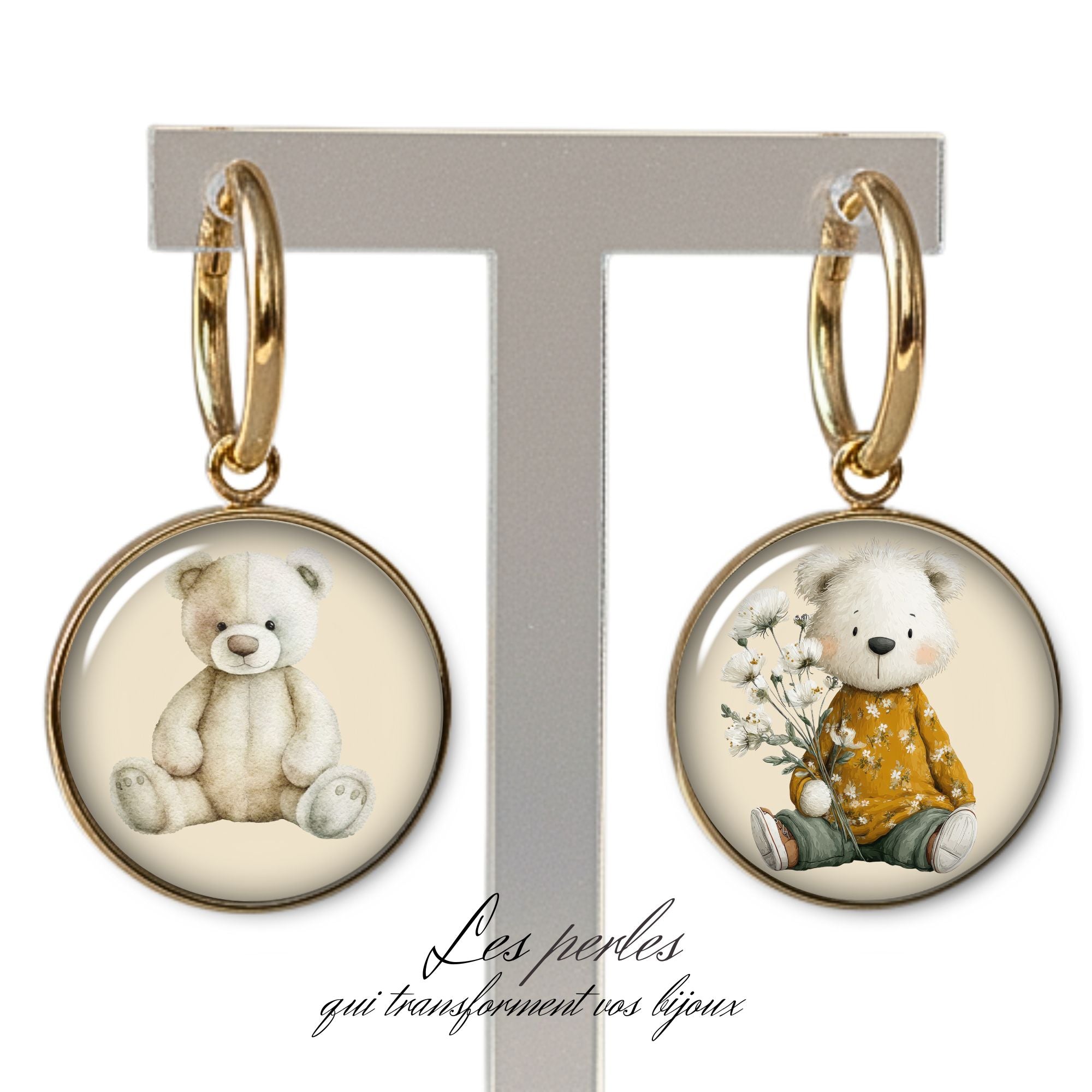 ARTSHOP 61 Intemporel Pendentif Ours plaqué or x1