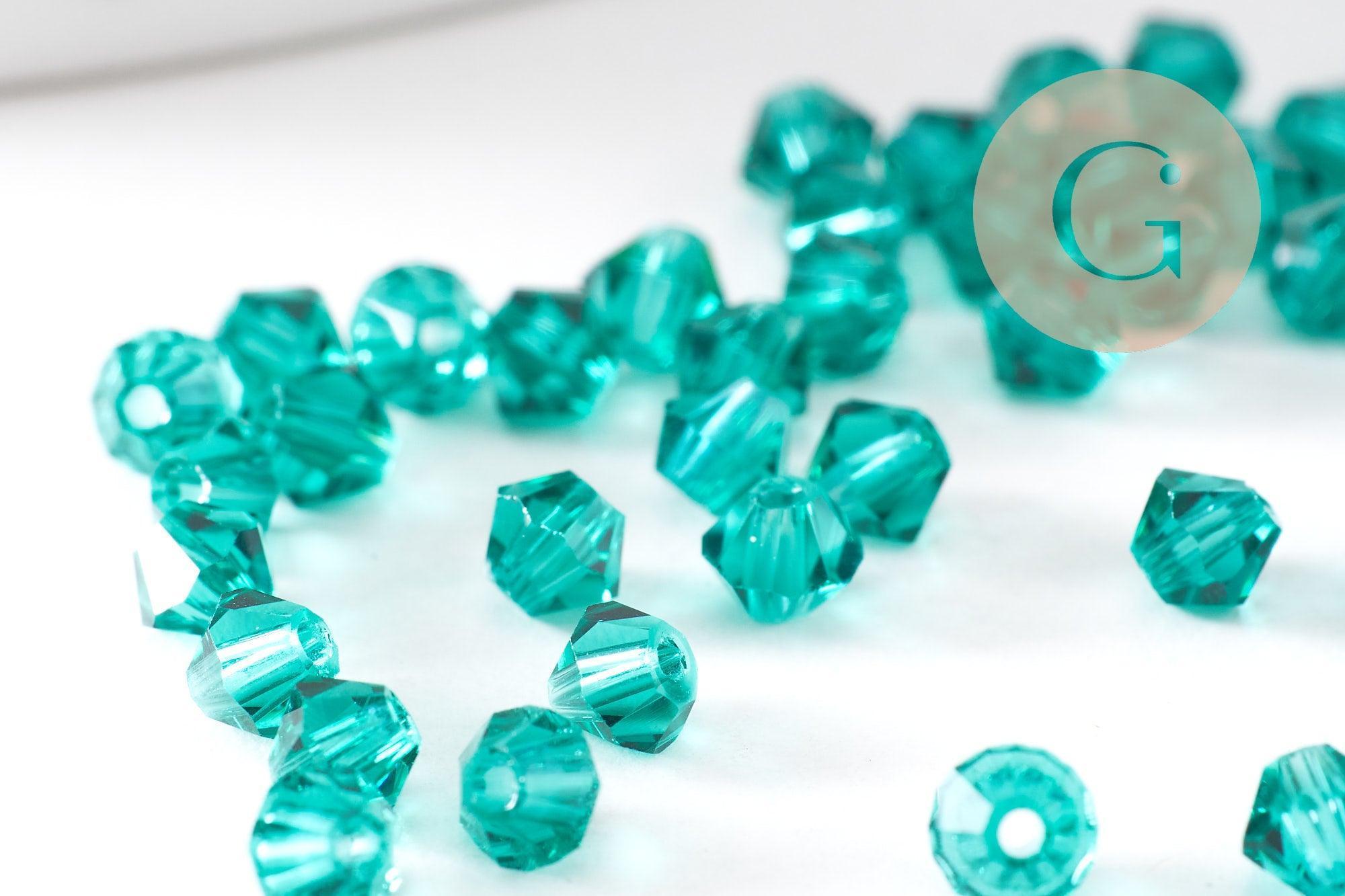Gingerlily Perles Cristal G10514 toupies vertes 4mm x20