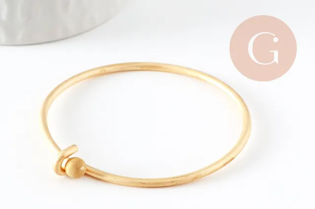 Gingerlily Accessoires G0100 bracelet jonc laiton brut 60 mm
