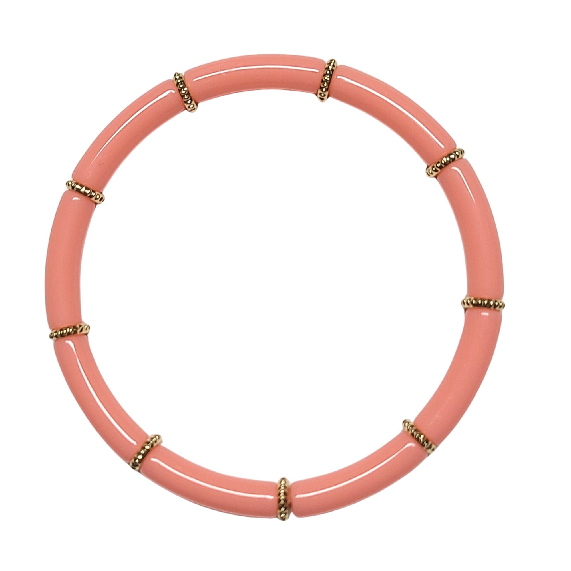 ARTSHOP TINY Tubes 11 Corail perle tube résine 5mm x10 incurvé