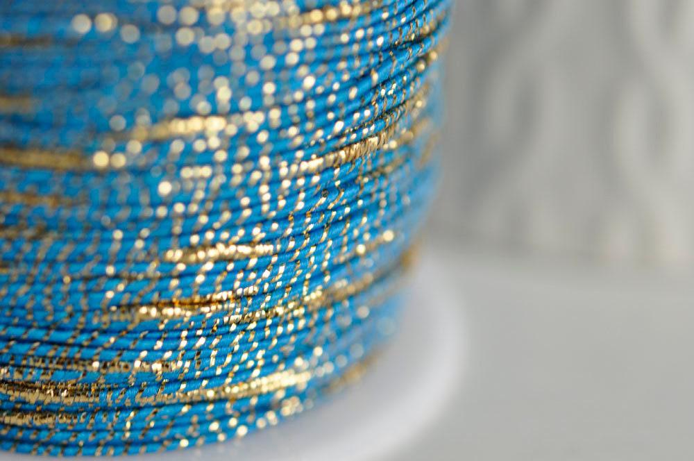 Gingerlily Perles cordon bleu or nylon 1.5mm 1m G301