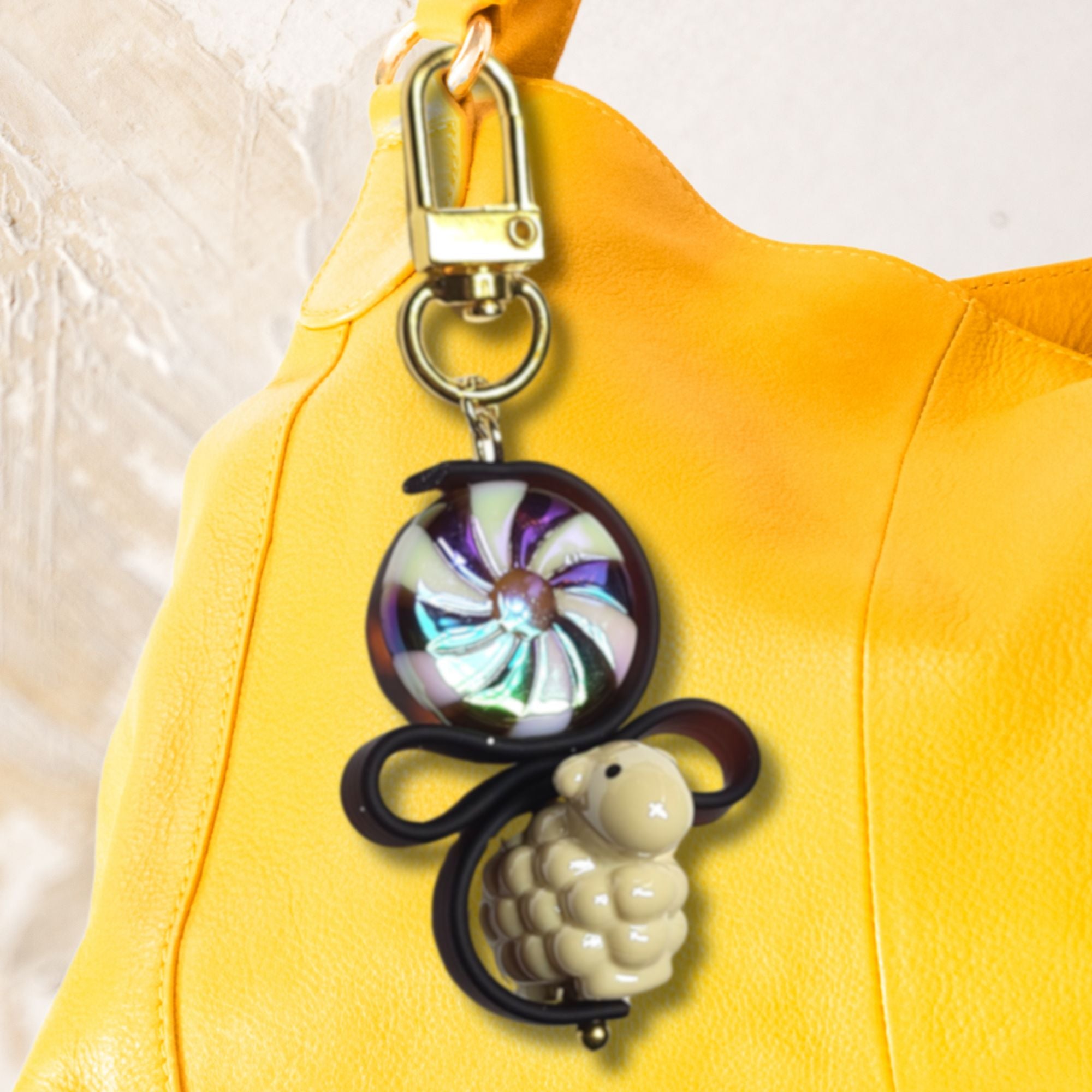 ARTSHOP Funny Wooly kit porte-clés mouton caramel