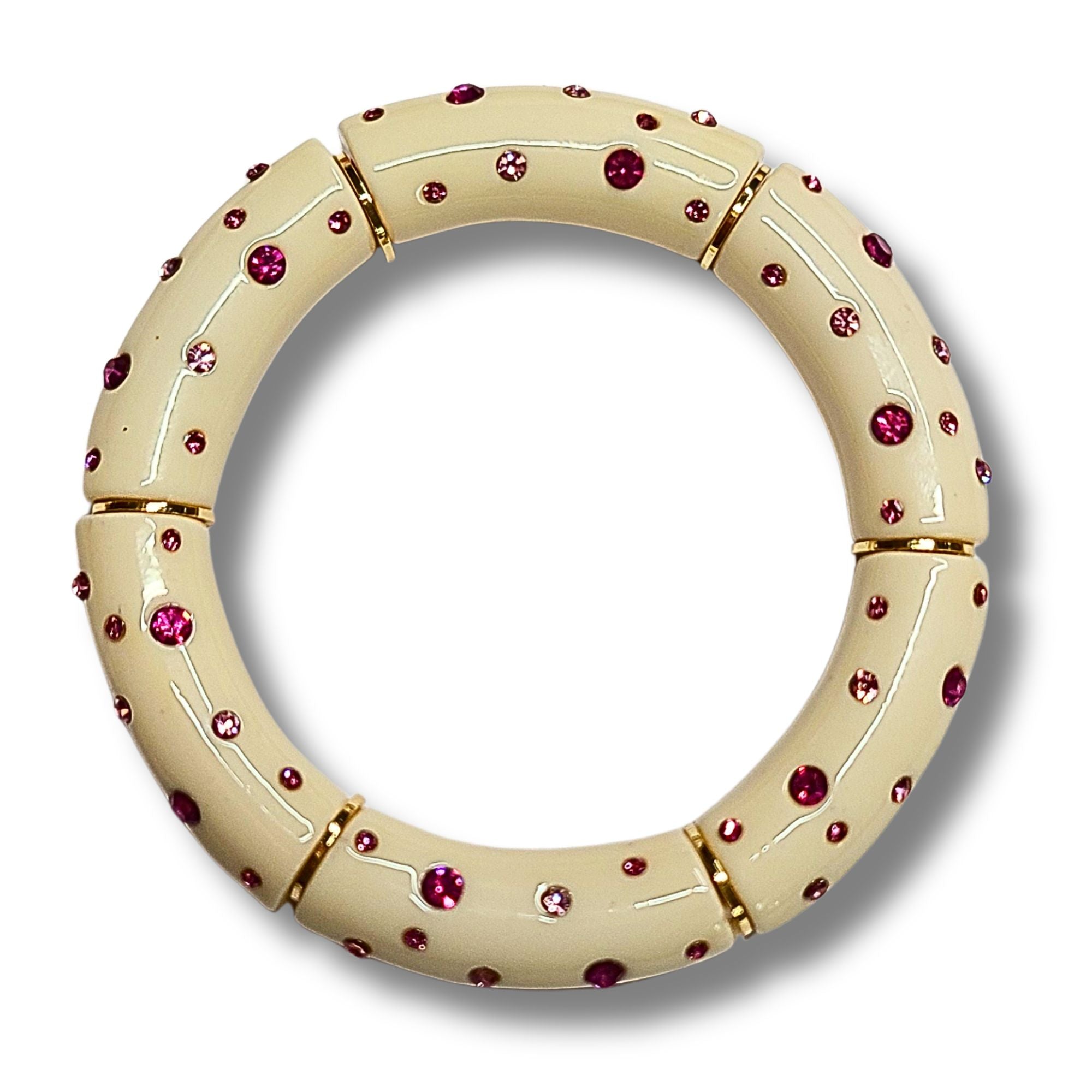 ARTSHOP Strass & Émaillés 423 tube ivoire spinelle rose