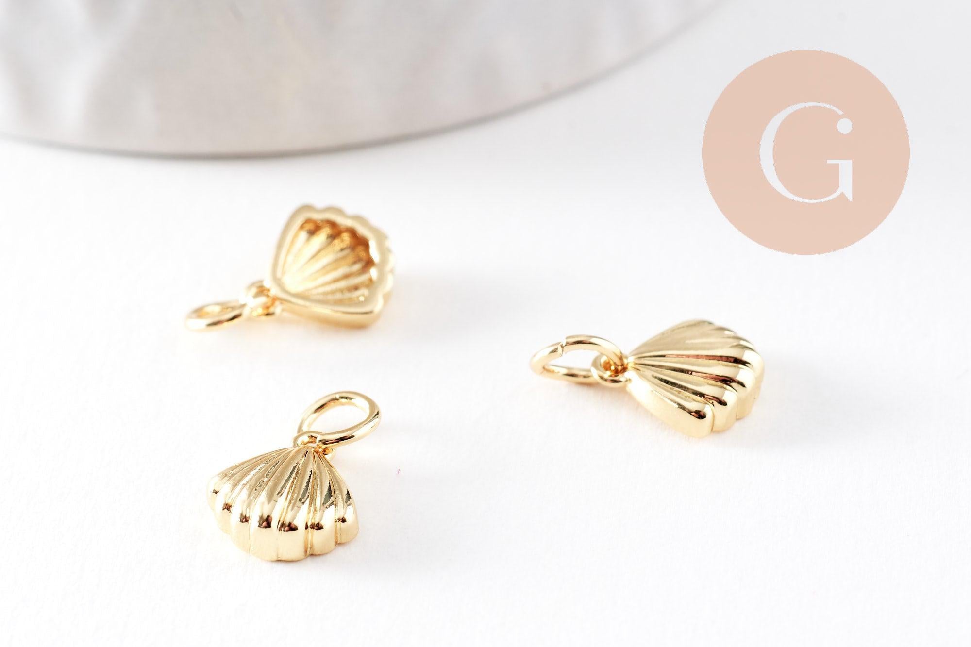 Gingerlily Pendentifs G10043 pendentif coquillage doré 9mm x2