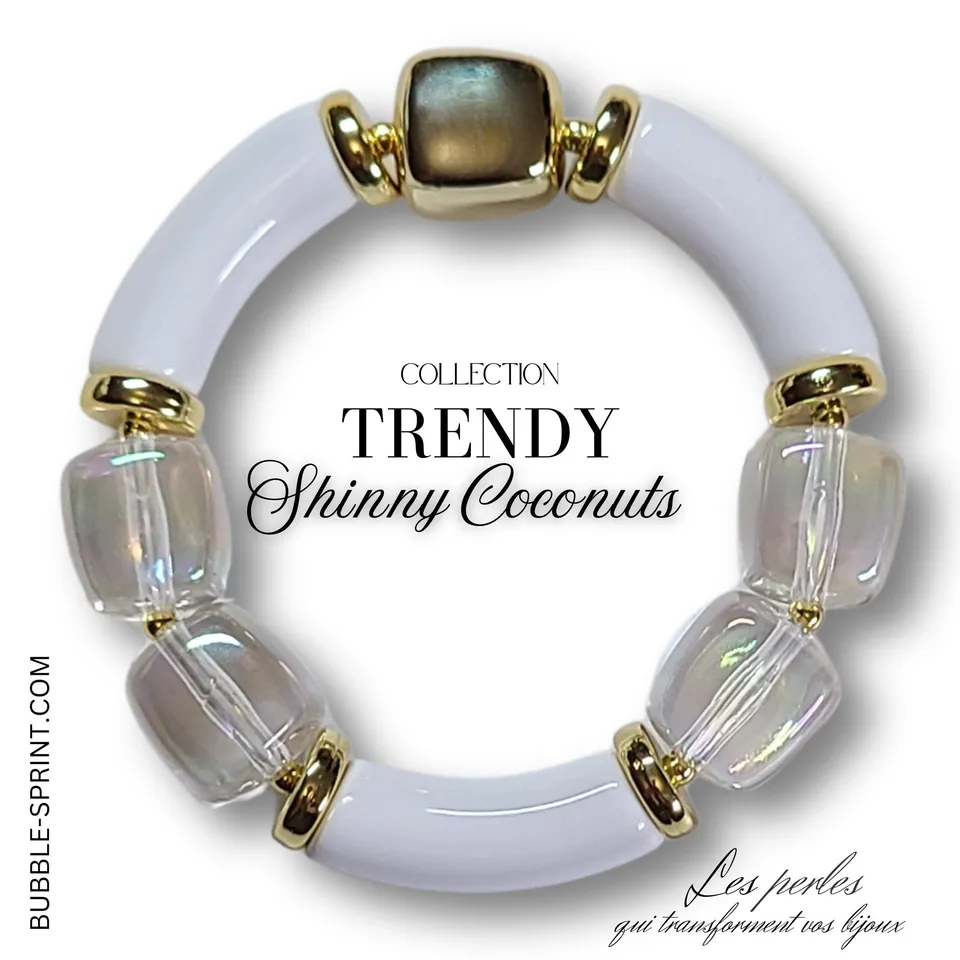 ARTSHOP Trendy bracelet Shinny Coconuts kit DIY 5,5 cm