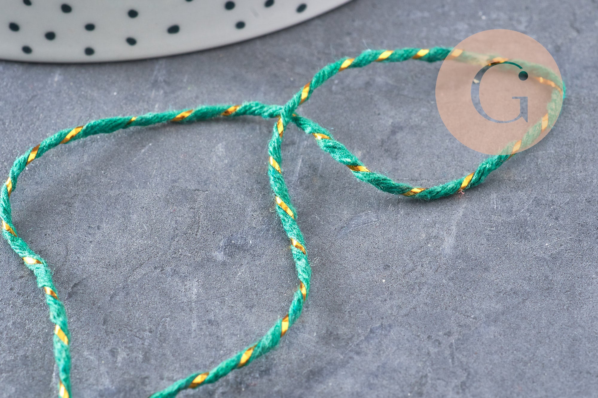 Gingerlily Cordons et fils G2148 cordon vert or 5 m 1,5 mm