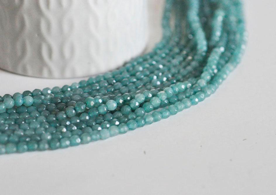 Gingerlily G1454 perle ronde jade vert 4 mm fil 90 perles