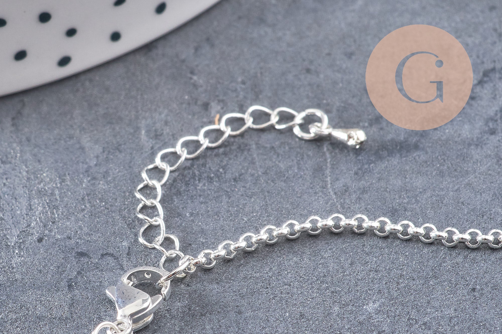 Gingerlily G10914 bracelet maille rolo argenté 16,5 cm