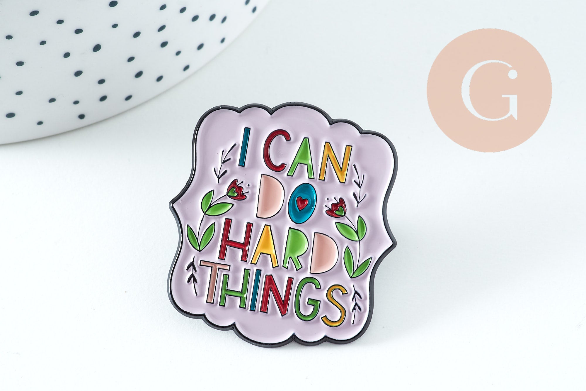 Gingerlily Pin's G10749 broche I can do Hard Things 38mm