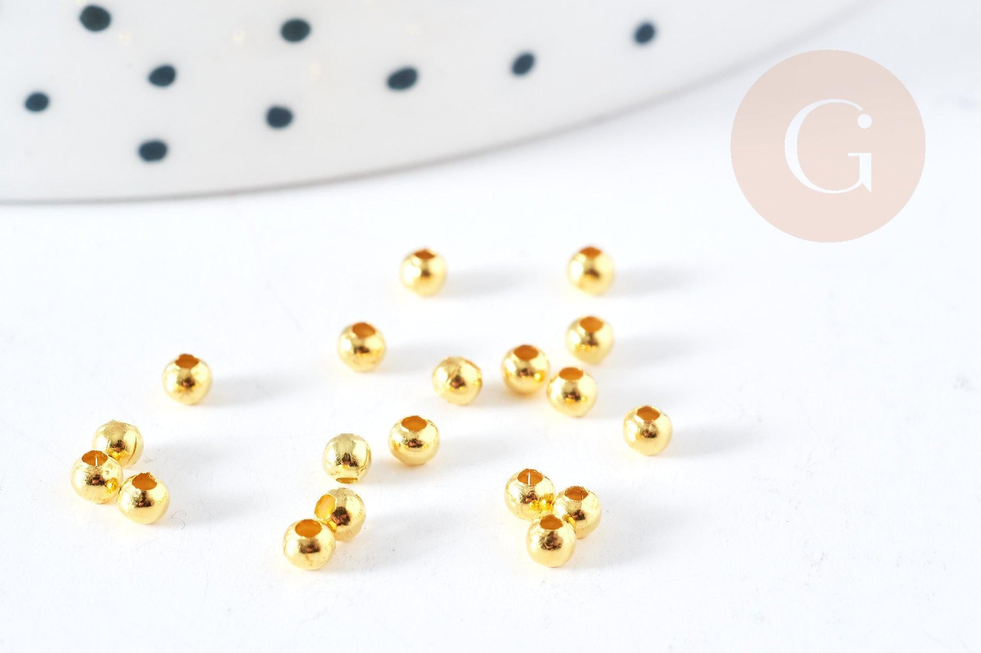 Gingerlily G9841 perles intercalaires laiton doré 2.4mm 1g