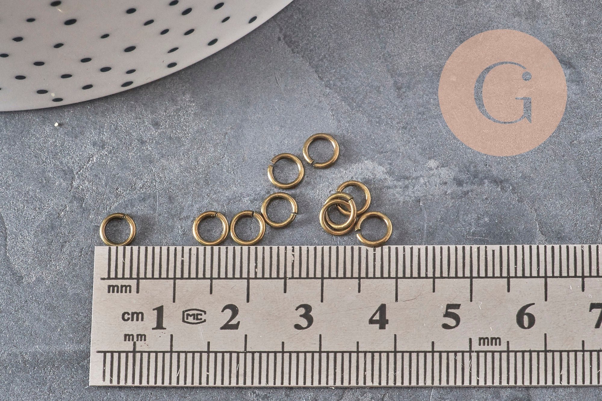 Gingerlily Perles Anneaux jonction apprêts laiton bronze 5mm 5g