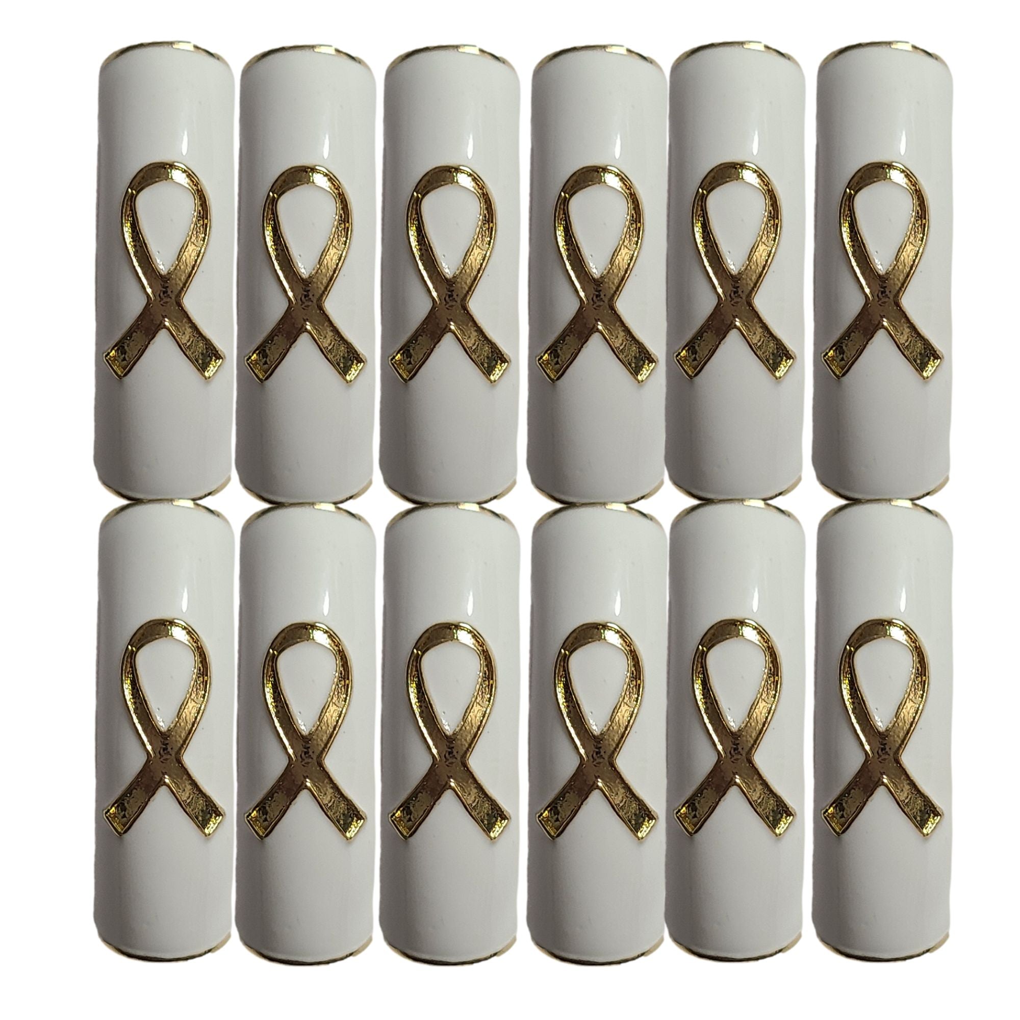 ARTSHOP 334 Tubes Ruban Blanc 12mm lot 6 émaillé