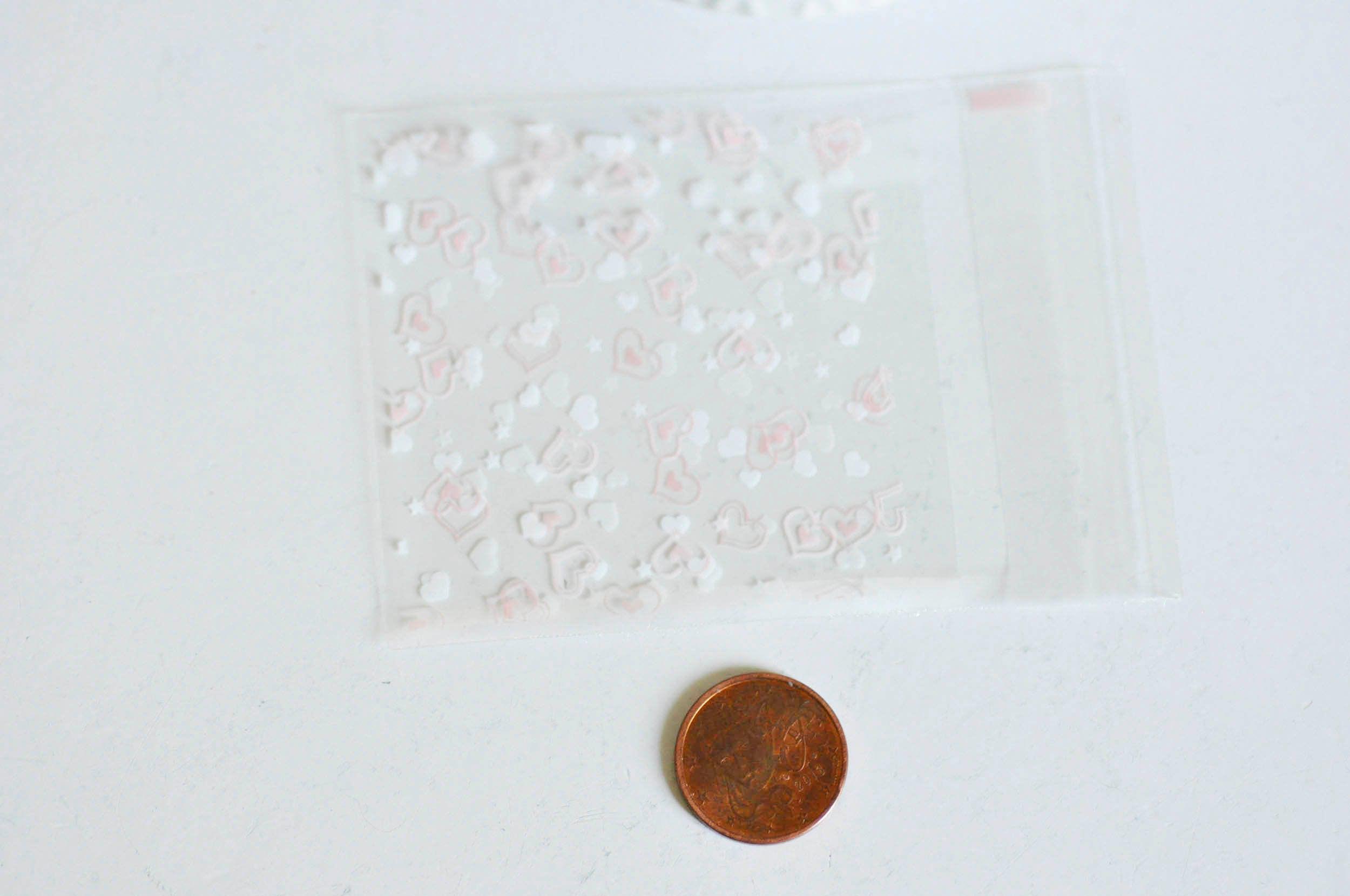 Gingerlily Sachet cadeau plastique cœur 10x7 cm lot 10 G2642