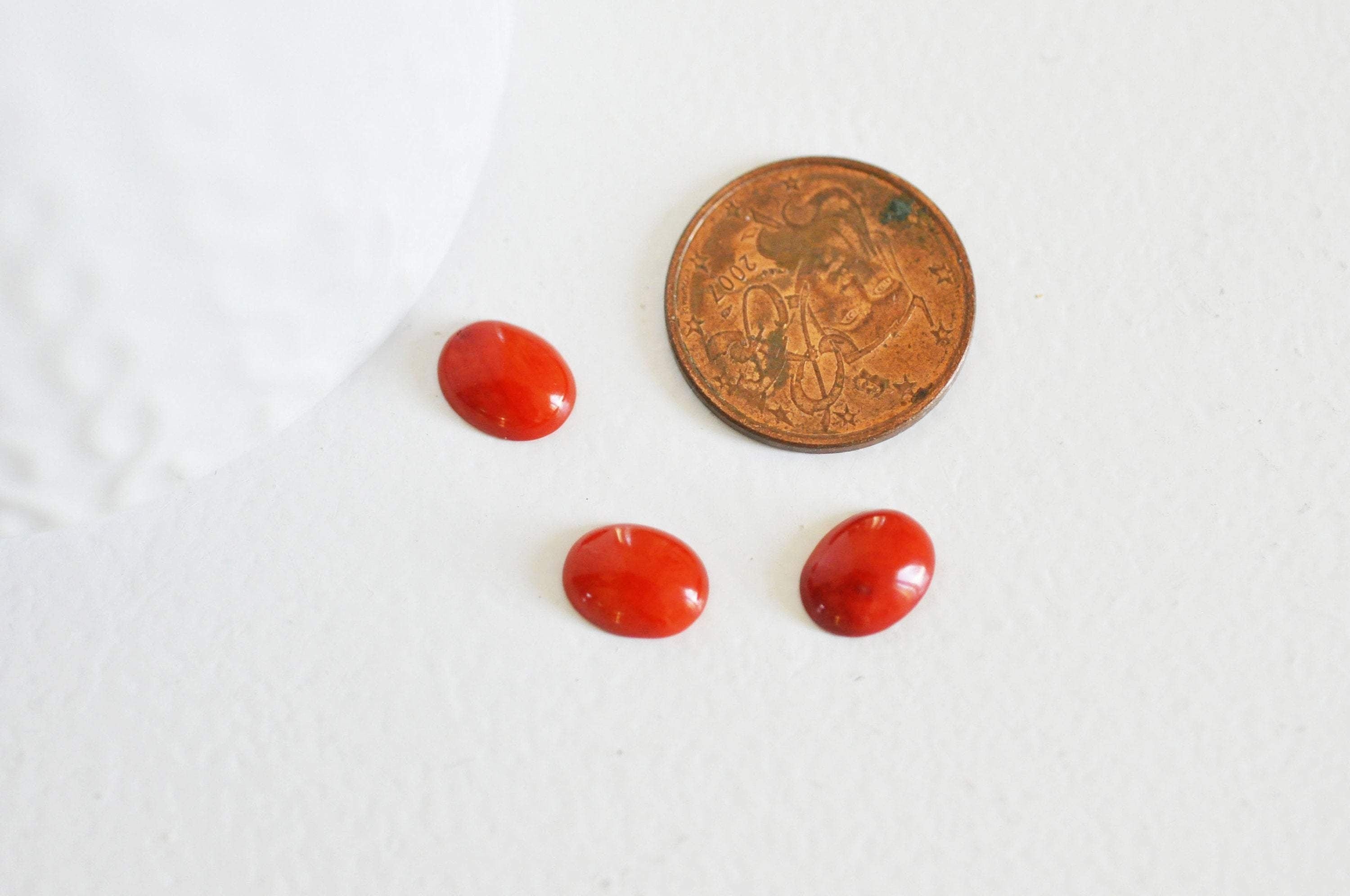 Gingerlily Cabochon ovale corail naturel 10x8mm x1
