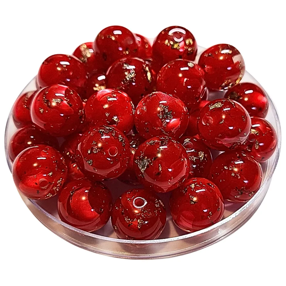 ARTSHOP Boules 16mm Perles Murano rouge x15 boules