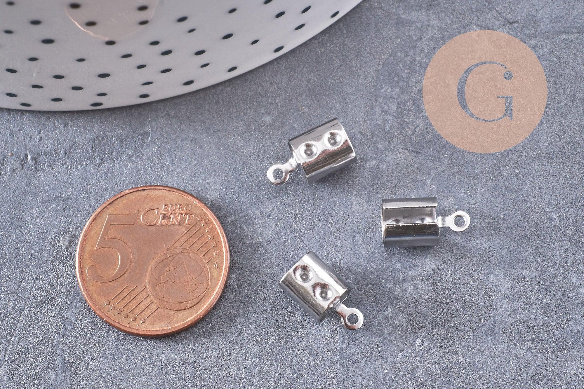 Gingerlily Apprêts Embouts Corde Platine 12mm x10 sans nickel